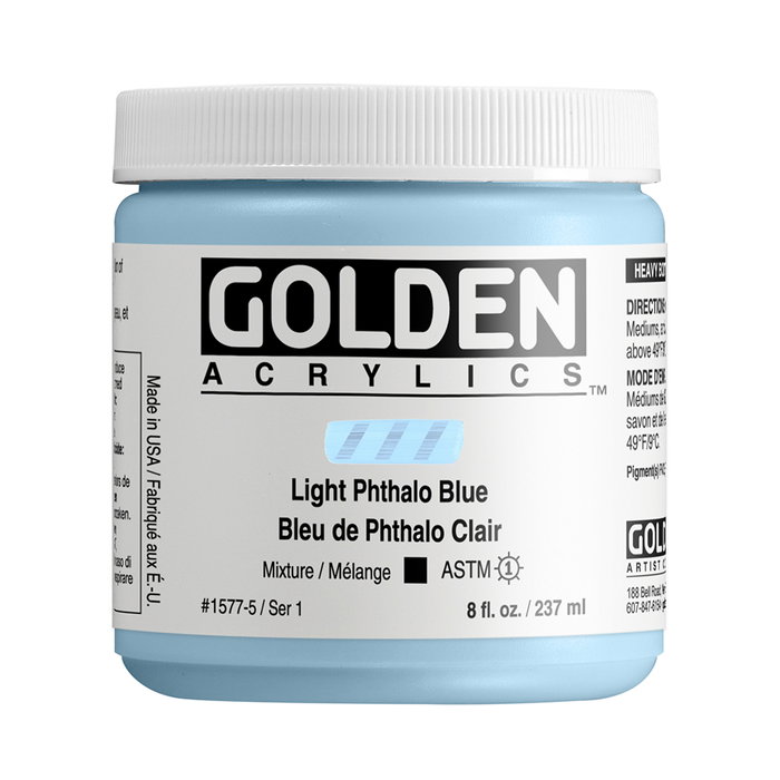 Golden Heavy Body Azul Phthalo Claro 237 ml Golden Heavy Body Azul Phthalo Claro 237 ml