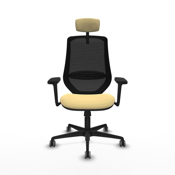 PIQUERAS Y CRESPO Silla de oficina Mardos con mecanismo Sincro, Crema y Negro PIQUERAS Y CRESPO Silla de oficina Mardos con mecanismo Sincro, Crema y Negro