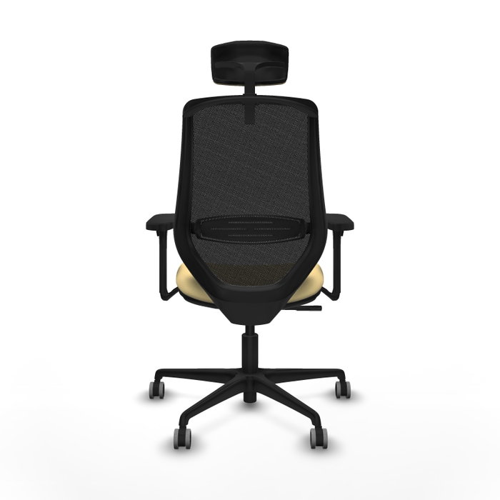 PIQUERAS Y CRESPO Silla de oficina Mardos con mecanismo Sincro, Crema y Negro PIQUERAS Y CRESPO Silla de oficina Mardos con mecanismo Sincro, Crema y Negro