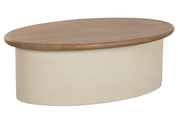 DKD Home Decor Mesa de Centro MDF Abeto 100x60x35 Crema