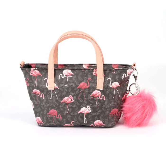 Oh My Pop Bolso Tote Flaminpop Pequeño Multicolor con Cremallera y Bandolera Ajustable, 16x24x6 cm