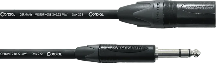 Cordial Cable de Audio Jack Estéreo/XLR Macho 5 M