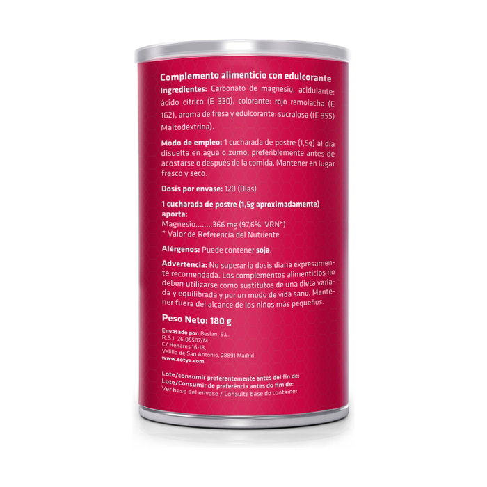 Sotya Carbonato de Magnesio Fresa 180g Sotya Carbonato de Magnesio Fresa 180g
