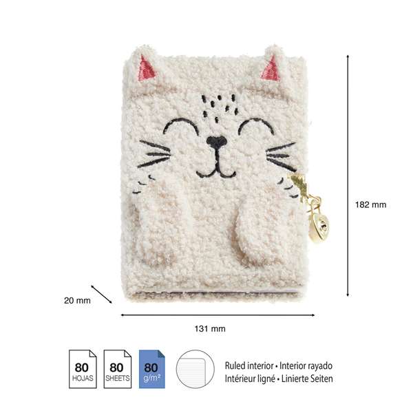 Apli Diario Secreto Gato B2F 15x21x14 cm Apli Diario Secreto Gato B2F 15x21x14 cm