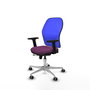 PIQUERAS Y CRESPO Silla de oficina Jorquera con mecanismo Sincro/Traslack Morado y Azul