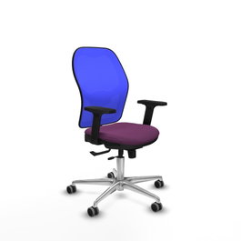 PIQUERAS Y CRESPO Silla de oficina Jorquera con mecanismo Sincro/Traslack Morado y Azul