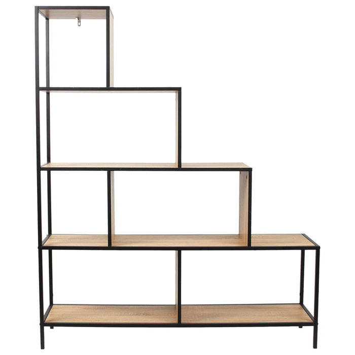 Home Deco Factory Estantería Escalera Edison Industriel Vintage Hierro Partículas 146 cm Altura 120x30 cm