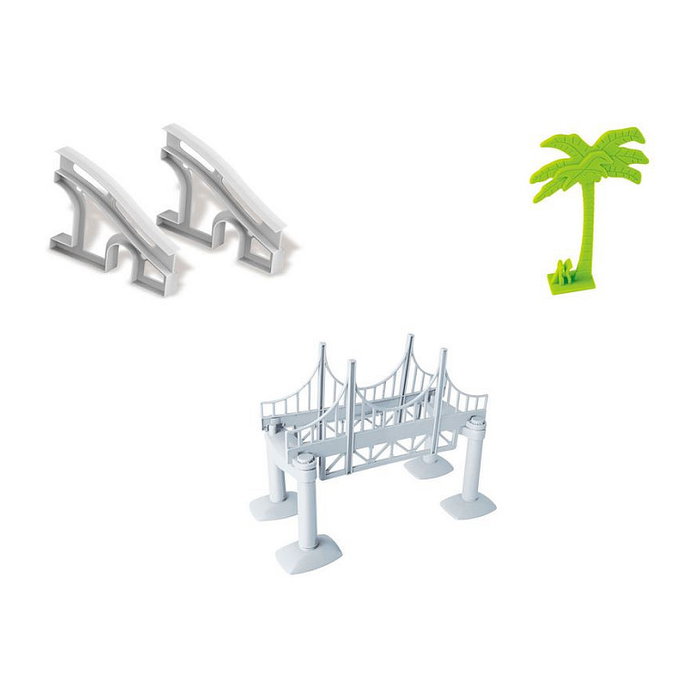 AMEWI Magic Trexx 373 Piezas - Circuito de Carreras con Caja para Niños - Set Multicolor de Construcción y Juego