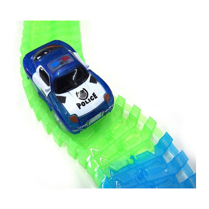 AMEWI Magic Trexx 373 Piezas - Circuito de Carreras con Caja para Niños - Set Multicolor de Construcción y Juego