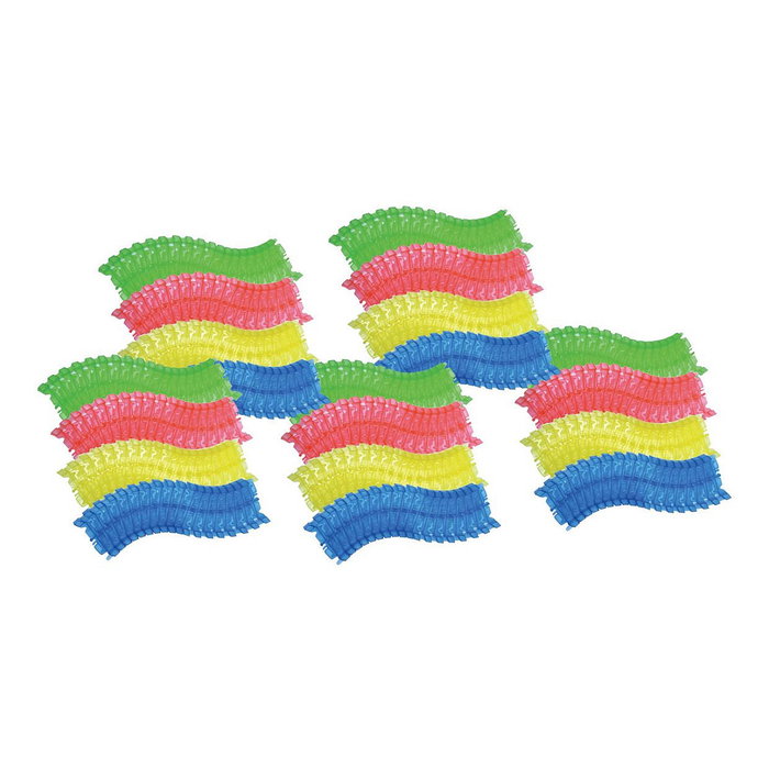 AMEWI Magic Trexx 373 Piezas - Circuito de Carreras con Caja para Niños - Set Multicolor de Construcción y Juego