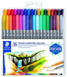 Rotulador Fibra Staedtler 3200 Design Journey Doble Punta Estuche De 36