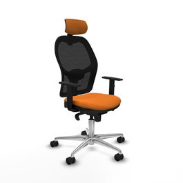 PIQUERAS Y CRESPO Silla de oficina Jorquera Naranja y Negro