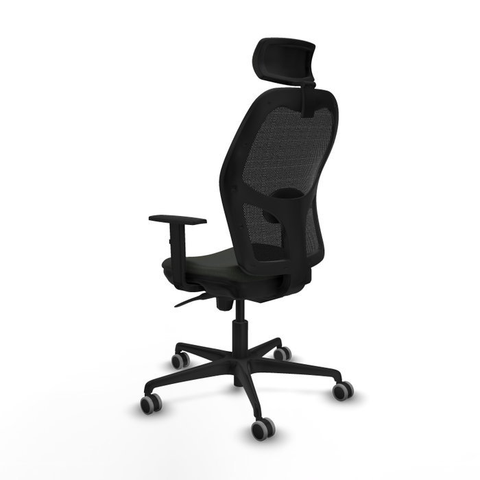 PIQUERAS Y CRESPO Silla de oficina Jorquera con mecanismo Sincro en Negro