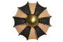 DKD Home Decor Lámpara de Aplique Yute y Hierro Natural