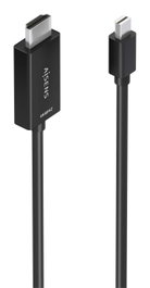 AISENS - CABLE CONVERSOR MINI DP A HDMI 4K@60HZ, MINI DP/M-HDMI/M, NEGRO, 2.0M