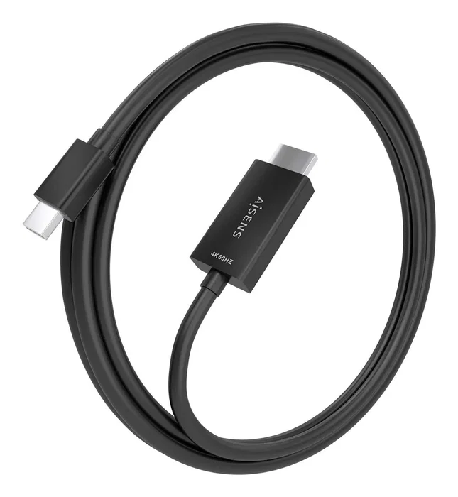 Aisens Cable Conversor Mini DisplayPort a HDMI 4K@60Hz, 2m, Negro