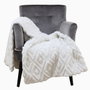 DKD Home Decor Diamond 2c24 Manta para Sofá Urbana Crudo Poliéster 170 x 130 cm (2 Unidades)