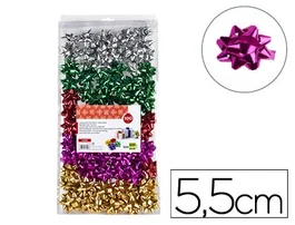 Liderpapel Lazos Fantasía Medianos Metalizados Colores Surtidos para Regalos