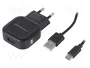 Qoltec Cargador de red 12W 5V 2.4A USB + USB-C