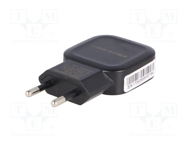 Qoltec Cargador de red 12W 5V 2.4A USB + USB-C