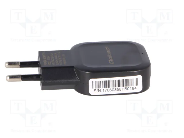 Qoltec Cargador de red 12W 5V 2.4A USB + USB-C