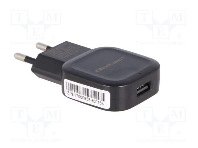 Qoltec Cargador de red 12W 5V 2.4A USB + USB-C