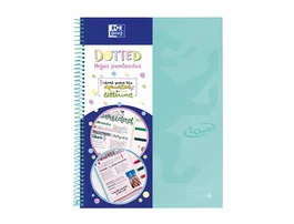 Oxford 0 School Touch Cuaderno espiral Din A4+ Tapa extradura 80 hojas Puntos Verde menta