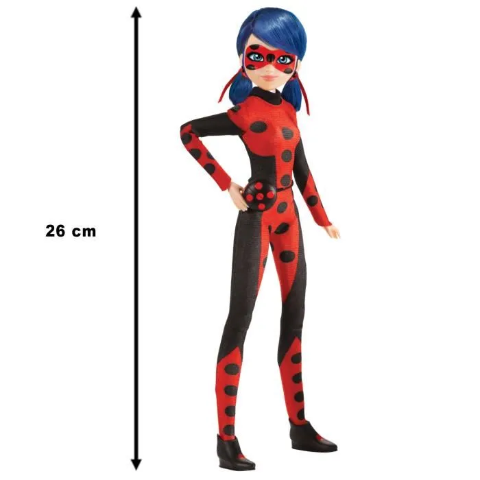Bandai Muñeca Ladybug Mariquita 26 cm - Las Aventuras de Ladybug y Cat Noir - Nuevo Disfraz