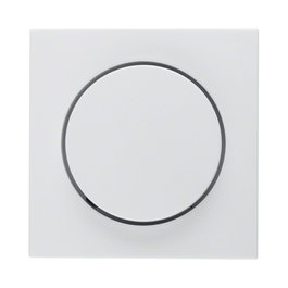 Berker 1137 89 89 Zentralstück Regulador de Intensidad Giratorio, Montable, Blanco