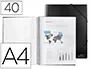 Liderpapel Carpeta Escaparate con Espiral 40 Fundas Polipropileno DIN A4 Negro
