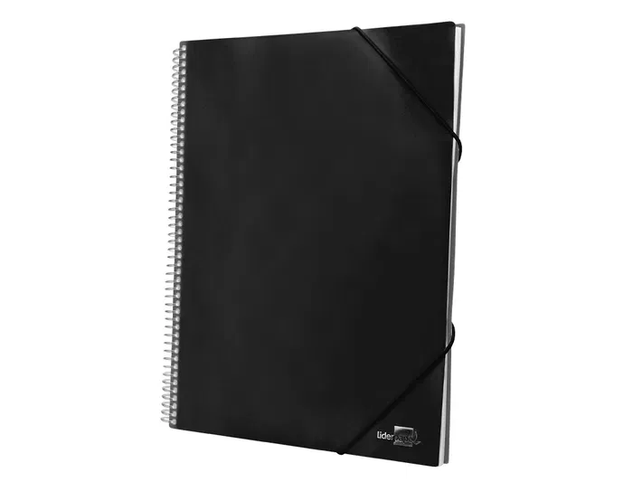 Liderpapel Carpeta Escaparate con Espiral 40 Fundas Polipropileno DIN A4 Negro