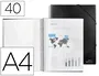 Liderpapel Carpeta Escaparate con Espiral 40 Fundas Polipropileno DIN A4 Negro