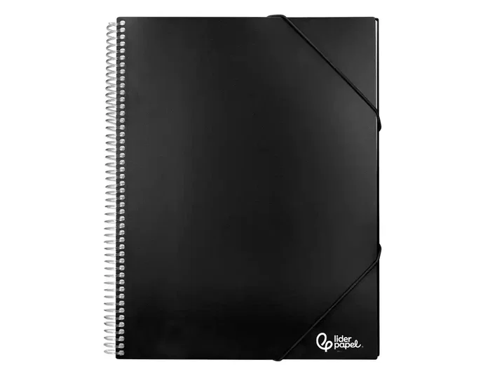 Liderpapel Carpeta escaparate con espiral 40 fundas polipropileno DIN A4 negro Liderpapel Carpeta escaparate con espiral 40 fundas polipropileno DIN A4 negro