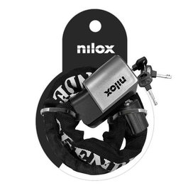 Nilox NXPLCHAINLOCK Candado para Bicicleta, Color Negro Metálico, Material Metal, Dimensiones 940x40x40 mm, Peso 930 g