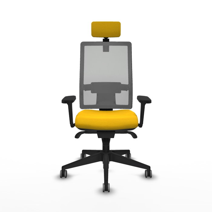 PIQUERAS Y CRESPO Silla de oficina Horna Amarillo y Gris PIQUERAS Y CRESPO Silla de oficina Horna Amarillo y Gris