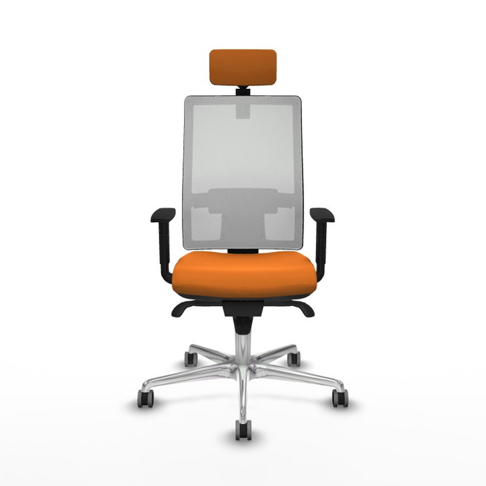 PIQUERAS Y CRESPO Silla de oficina Horna Naranja y Blanco