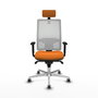 PIQUERAS Y CRESPO Silla de oficina Horna Naranja y Blanco