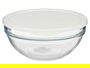 Pasabahce Fiambrera Redonda Chefs Vidrio y Plástico Blanco Transparente 1135 ml 17x7x17 cm (Set de 4)