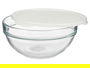 Pasabahce Fiambrera Redonda Chefs Vidrio y Plástico Blanco Transparente 1135 ml 17x7x17 cm (Set de 4)