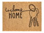 Giftdecor Felpudo Welcome Home 30x40 cm Fibra de Coco Marrón y Negro (Set de 10)