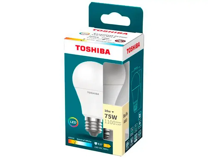 Toshiba Essential Bombilla LED A60 E27 10W 4000K Luz Neutra