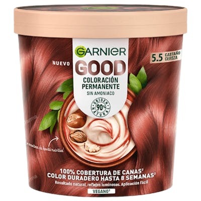 Garnier GOOD Coloración Permanente Sin Amoniaco 5.5 Castaño Cereza Garnier GOOD Coloración Permanente Sin Amoniaco 5.5 Castaño Cereza
