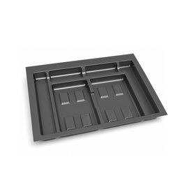 Emuca Base para contenedores de cajón Recycle, 2 huecos, módulo 700mm, Gris antracita