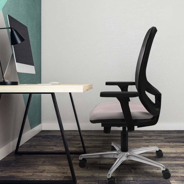PIQUERAS Y CRESPO Silla de oficina Cilanco Blanco y Negro con Mecanismo Sincro