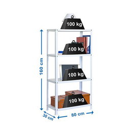 SIMONRACK Estantería Homeclassic Mini de 4 Estantes Blanco