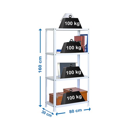 SIMONRACK Estantería Homeclassic Mini de 4 Estantes Blanco SIMONRACK Estantería Homeclassic Mini de 4 Estantes Blanco