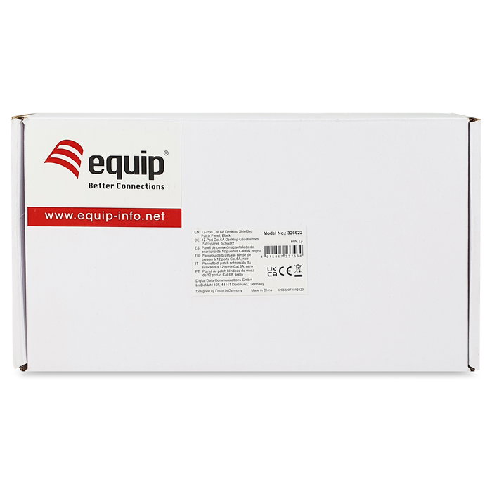 Equip Patch Panel 12x RJ45 Cat6a FTP 1HE Premium Negro