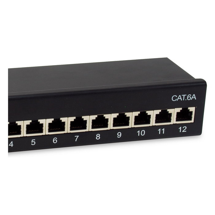 Equip Patch Panel 12x RJ45 Cat6a FTP 1HE Premium Negro