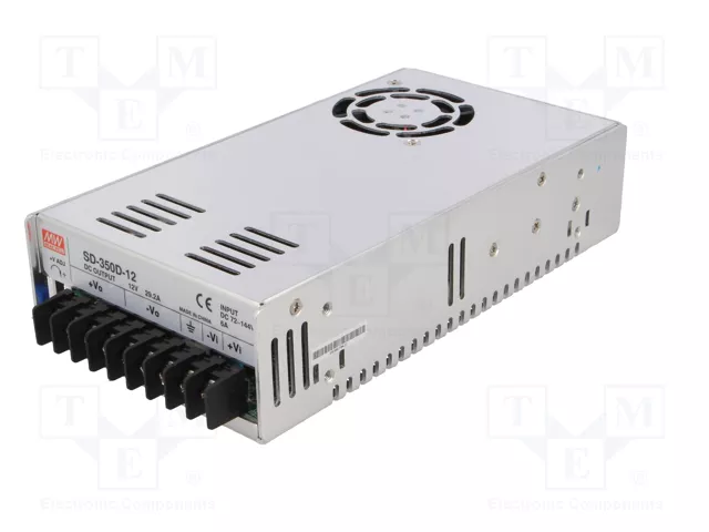 MEAN WELL SD-350D-12 Convertidor DC/DC 330W 72-144VDC a 12VDC 27,5A