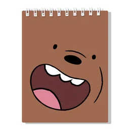We Bare Bears Somos Osos Libreta Espiral Tapa Dura Marrón 120 Hojas